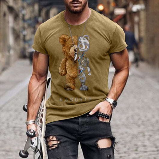 Playera Negra sin Cuello con Estampa Teddy Bear - Image 6