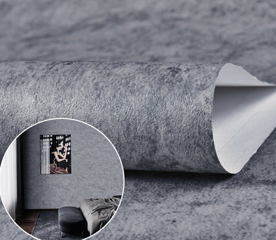 Papel Tapiz Autoadhesivo Estilo Nórdico Cemento Gris para Dormitorio y Tienda - Image 18
