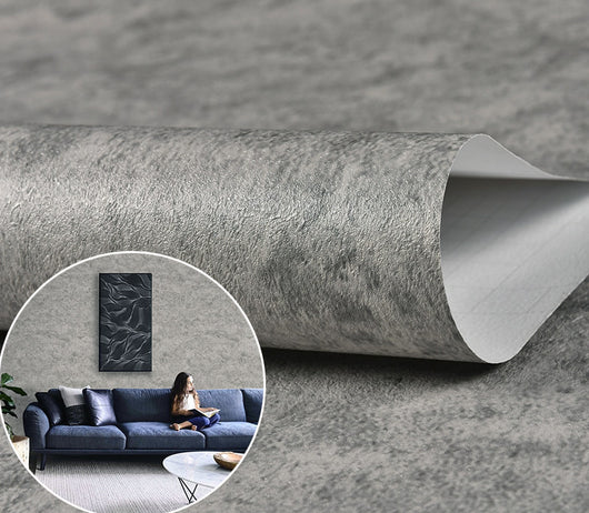 Papel Tapiz Autoadhesivo Estilo Nórdico Cemento Gris para Dormitorio y Tienda - Image 19