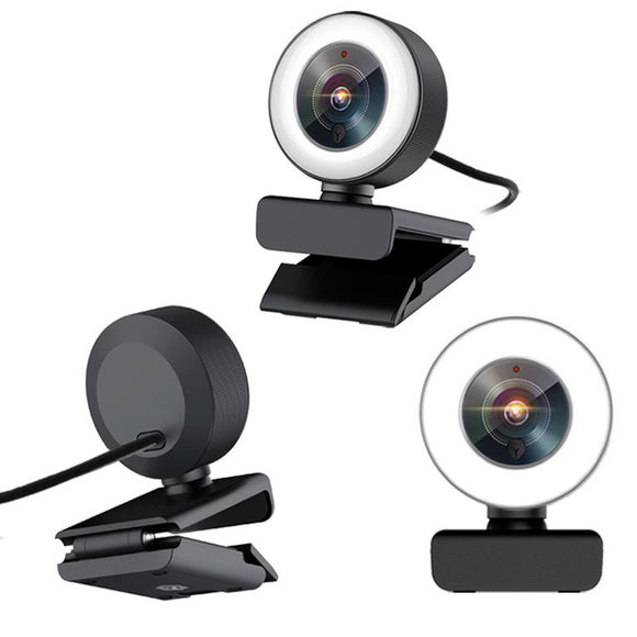 Cámara de Luz de Relleno 1080P HD con Micrófono Integrado para Transmisiones en Vivo