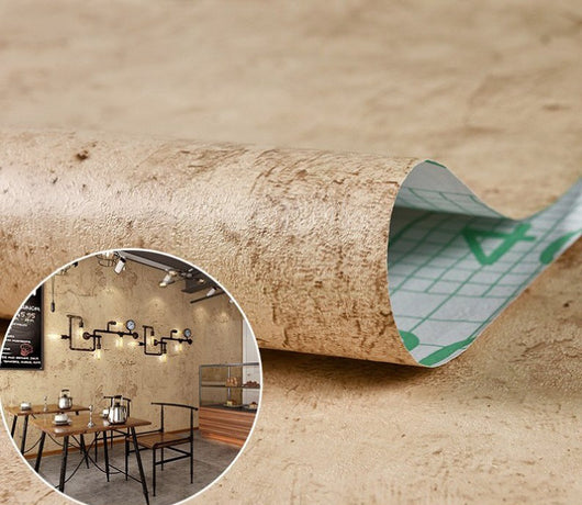 Papel Tapiz Autoadhesivo Estilo Nórdico Cemento Gris para Dormitorio y Tienda - Image 4