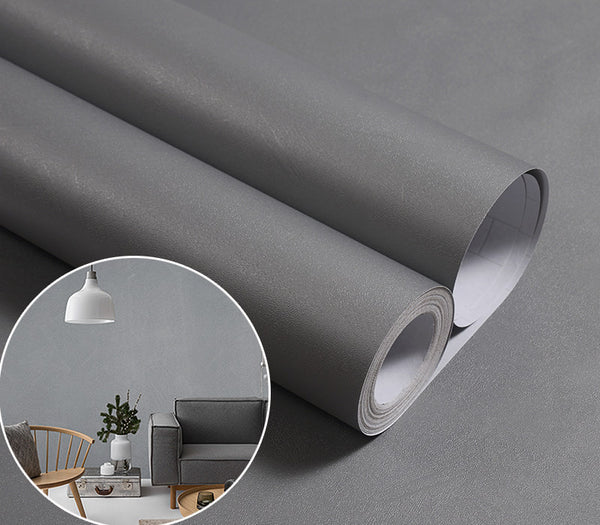 Papel Tapiz Autoadhesivo Estilo Nórdico Cemento Gris para Dormitorio y Tienda - Image 3