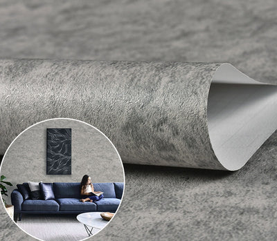Papel Tapiz Autoadhesivo Estilo Nórdico Cemento Gris para Dormitorio y Tienda - Image 10