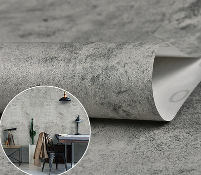 Papel Tapiz Autoadhesivo Estilo Nórdico Cemento Gris para Dormitorio y Tienda - Image 8