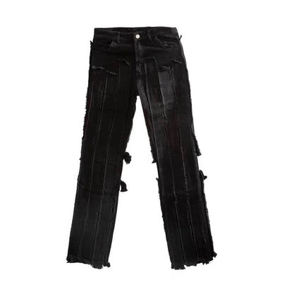 Jeans Blanco de Corte Deconstruido con Costuras Expuestas - Unisex - Image 2