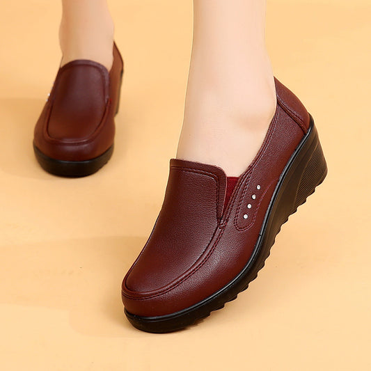 Zapatos Cómodos para Mujer con Tacón Medio - Cuero Suave y Versátil - Image 2