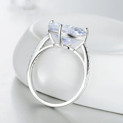 Anillo de Plata Esterlina 925 con Circón de 5 Quilates Diseño Cuadrado - Image 6