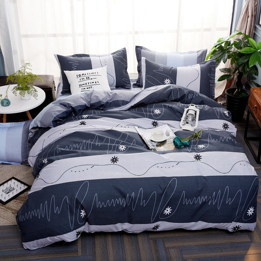 Juego de Cama Aloe Algodón de Cuatro Piezas Premium