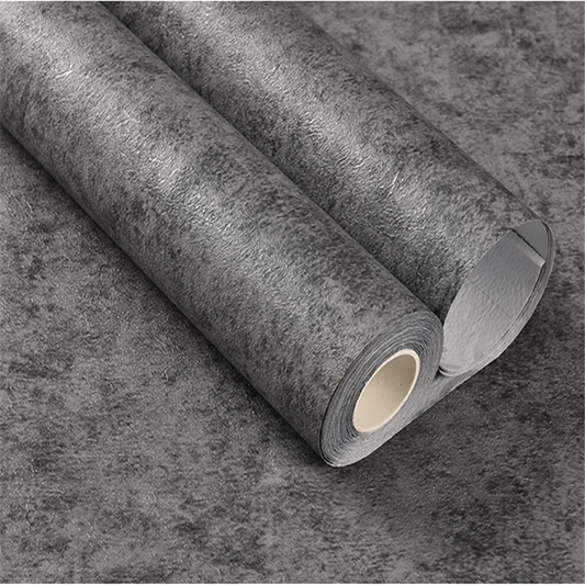 Papel Tapiz Autoadhesivo Estilo Nórdico Cemento Gris para Dormitorio y Tienda