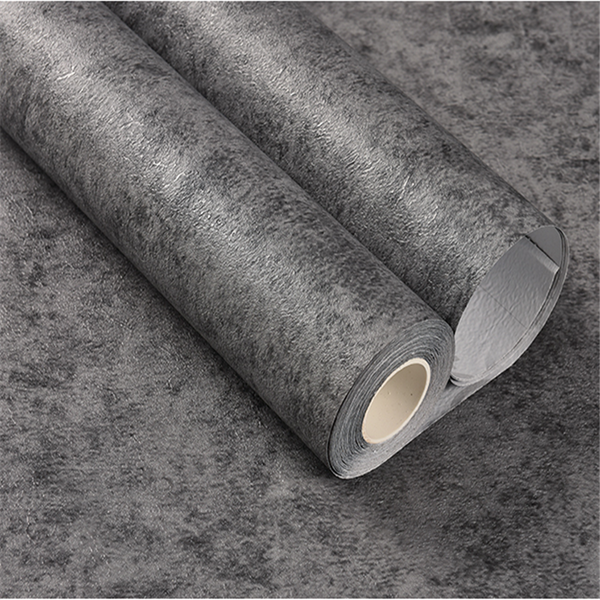Papel Tapiz Autoadhesivo Estilo Nórdico Cemento Gris para Dormitorio y Tienda