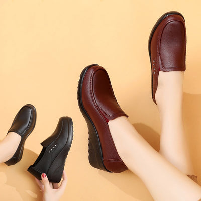 Zapatos Cómodos para Mujer con Tacón Medio - Cuero Suave y Versátil - Image 5