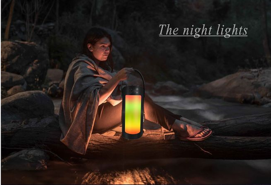 Linterna LED con Parlante Bluetooth Portátil para Exteriores