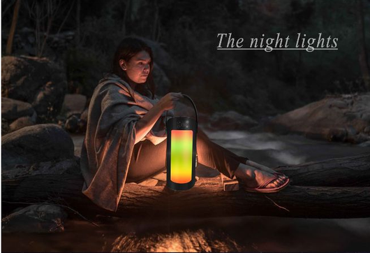 Linterna LED con Parlante Bluetooth Portátil para Exteriores