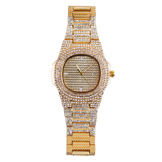 Juego de Reloj de Moda Diamond Hot con Pulsera para Hombre y Mujer - Image 4