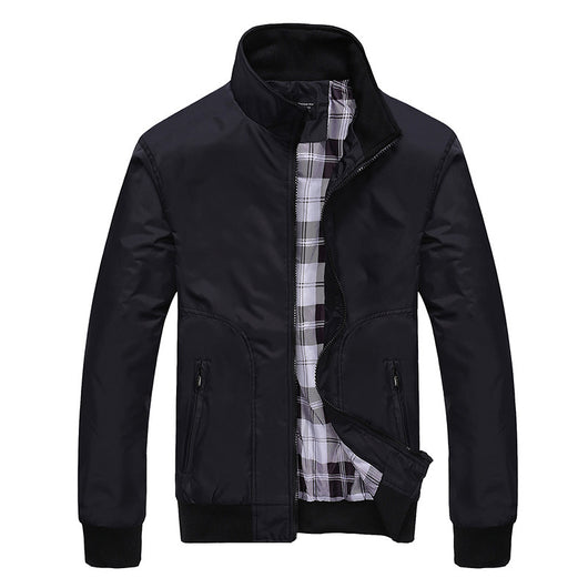 Chaqueta Casual de Cuello Alto para Hombre - Estilo Universitario Versátil - Image 8