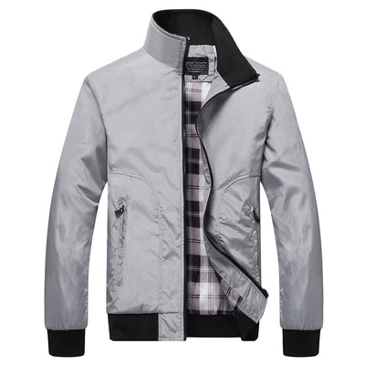 Chaqueta Casual de Cuello Alto para Hombre - Estilo Universitario Versátil - Image 2