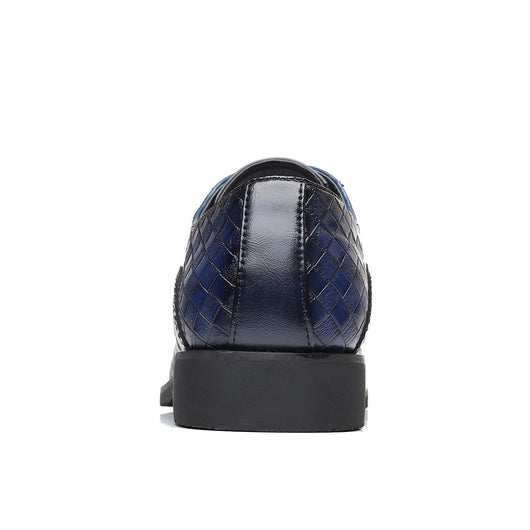 Zapatos Formales de Cuero Tejido Estilo Europeo Talla Grande para Hombre - Image 38