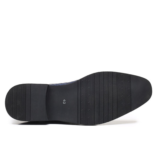 Zapatos Formales de Cuero Tejido Estilo Europeo Talla Grande para Hombre - Image 42