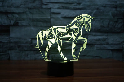 Caballo 3D con Luz LED Táctil y Visión Colorida - Image 8