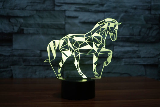 Caballo 3D con Luz LED Táctil y Visión Colorida - Image 8