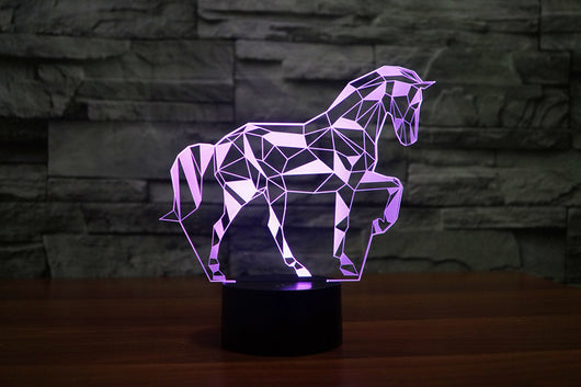 Caballo 3D con Luz LED Táctil y Visión Colorida - Image 10