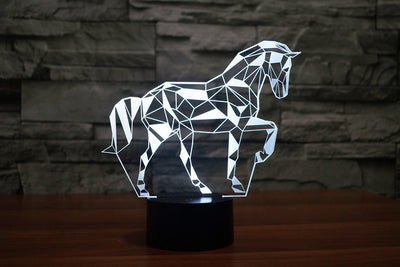 Caballo 3D con Luz LED Táctil y Visión Colorida - Image 9