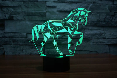 Caballo 3D con Luz LED Táctil y Visión Colorida - Image 7