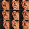 Aretes de Estrella y Diamante Pequeño, Diseño Geométrico con Perla y Circonia sin Perforación