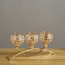 Portavelas Geométrico de Hierro Forjado - Decoración Elegante de Cristal