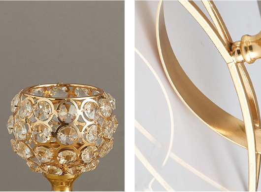 Portavelas Geométrico de Hierro Forjado - Decoración Elegante de Cristal - Image 3