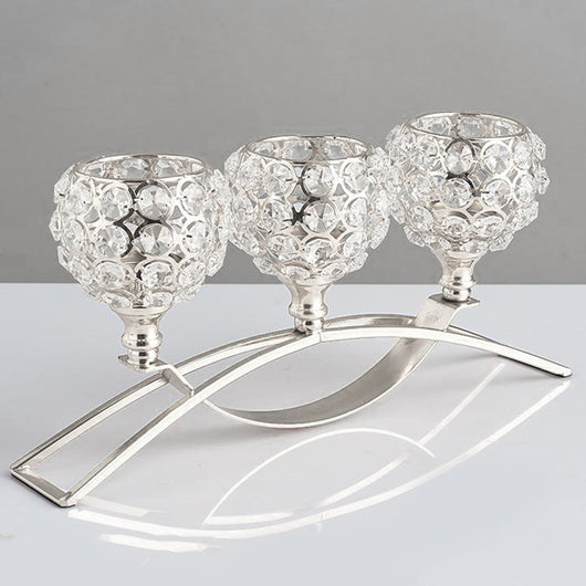 Portavelas Geométrico de Hierro Forjado - Decoración Elegante de Cristal - Image 6