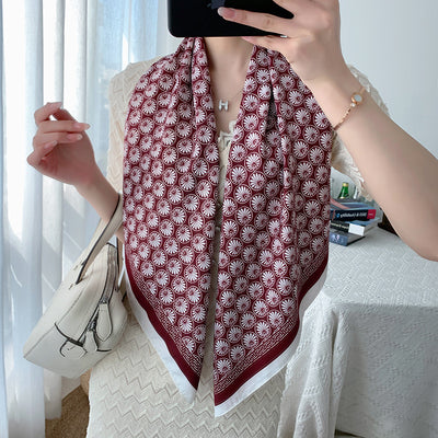 Pañuelo Twill Occidental Retro para Mujer - Elegancia Versátil - Image 42