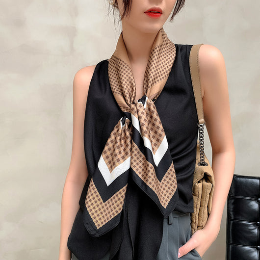 Pañuelo Twill Occidental Retro para Mujer - Elegancia Versátil - Image 29