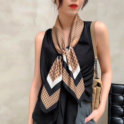 Pañuelo Twill Occidental Retro para Mujer - Elegancia Versátil