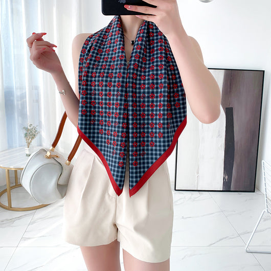 Pañuelo Twill Occidental Retro para Mujer - Elegancia Versátil - Image 15