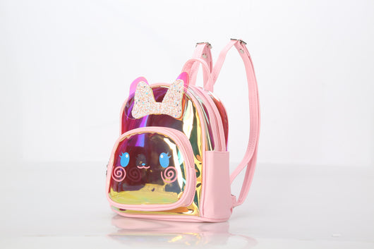 Mochila Escolar Infantil Transparente con Diseño de Conejo - Láser Holográfico Colorido - Image 7