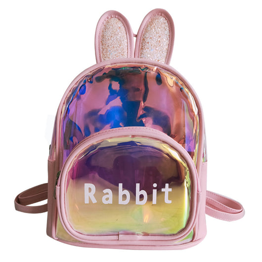 Mochila Escolar Infantil Transparente con Diseño de Conejo - Láser Holográfico Colorido - Image 10