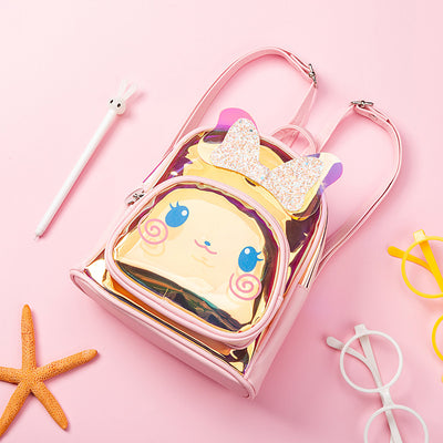 Mochila Escolar Infantil Transparente con Diseño de Conejo - Láser Holográfico Colorido - Image 3