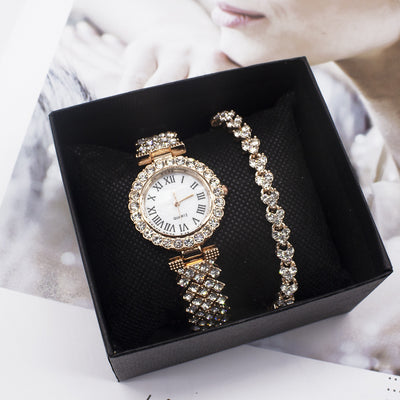 Reloj de Pulsera Diamante para Mujer con Juego de Accesorios de Moda - Image 9