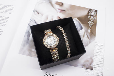 Reloj de Pulsera Diamante para Mujer con Juego de Accesorios de Moda - Image 11