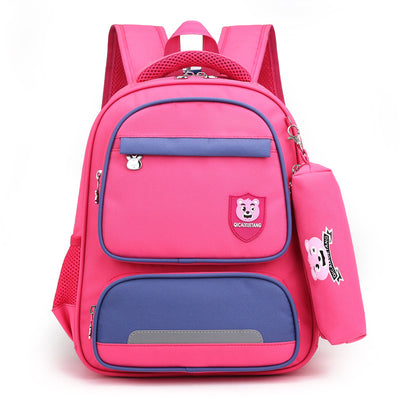 Mochila Escolar Coreana para Niñas de Primaria - Diseño Cartoon Primavera - Image 3
