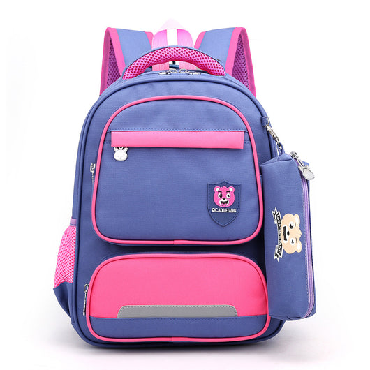 Mochila Escolar Coreana para Niñas de Primaria - Diseño Cartoon Primavera - Image 4