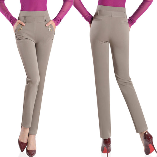 Pantalones Casuales Slim Fit Talla Grande Primavera - Image 3