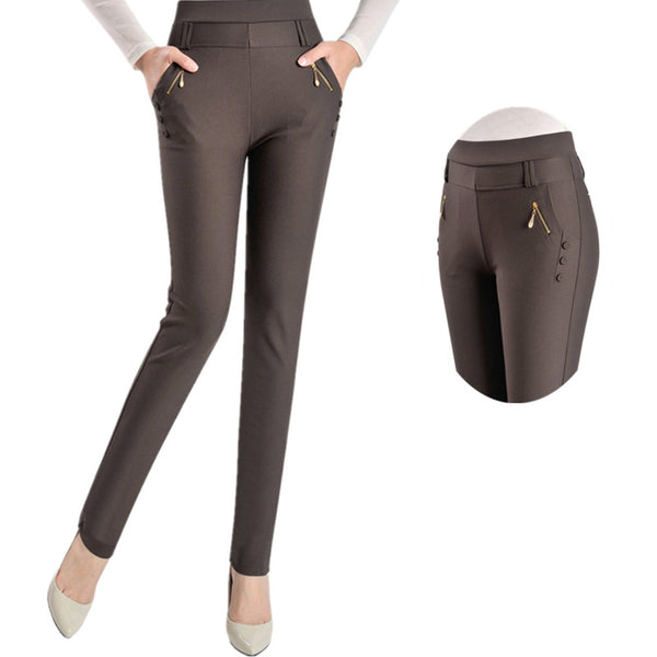 Pantalones Casuales Slim Fit Talla Grande Primavera