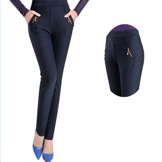 Pantalones Casuales Slim Fit Talla Grande Primavera