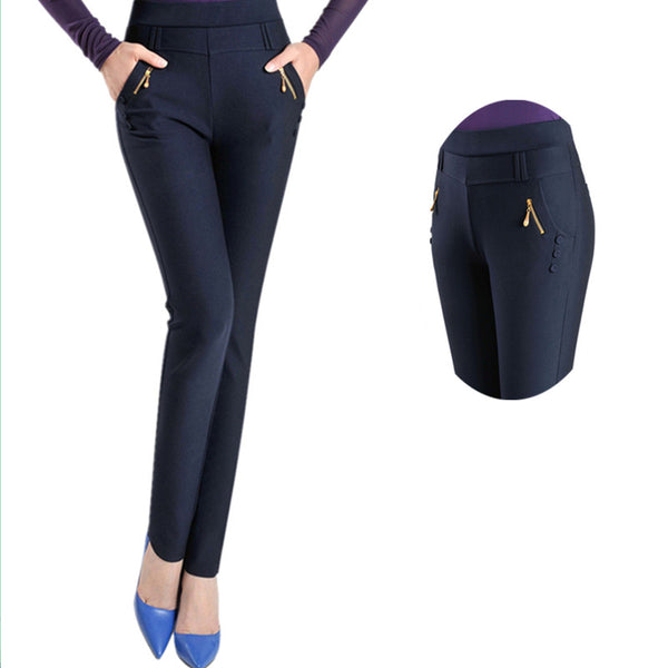 Pantalones Casuales Slim Fit Talla Grande Primavera