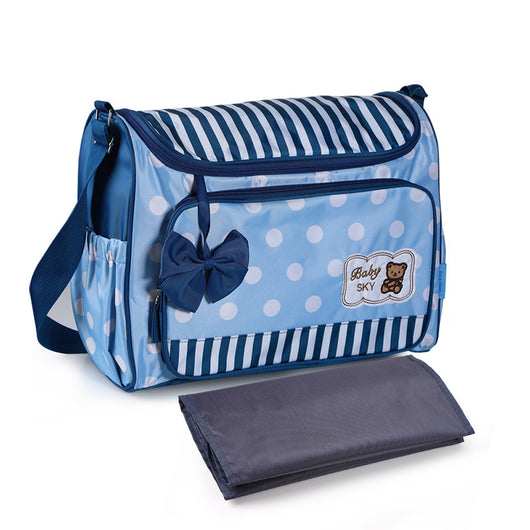 Bolsa Maternal Multifuncional de 4 Piezas con Moño - Capacidad Extra Grande - Image 9