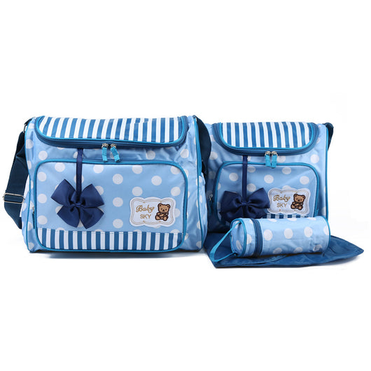 Bolsa Maternal Multifuncional de 4 Piezas con Moño - Capacidad Extra Grande - Image 11