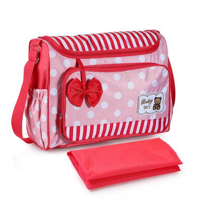 Bolsa Maternal Multifuncional de 4 Piezas con Moño - Capacidad Extra Grande - Image 5