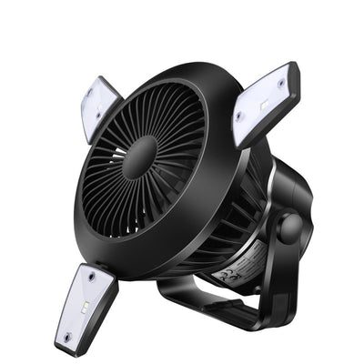 Ventilador Solar Portátil 5000mAh con LED - 4 Velocidades para Camping y Hogar - Image 4